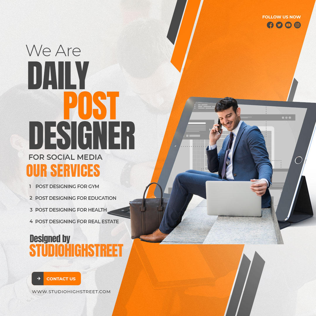 Daily post design for digital marketing